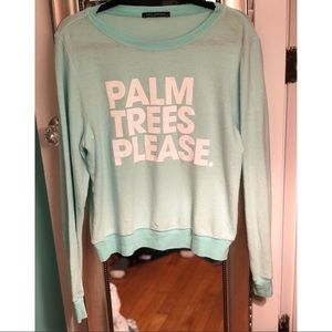 Wildfox Palm Trees Please Long Sleeve Top